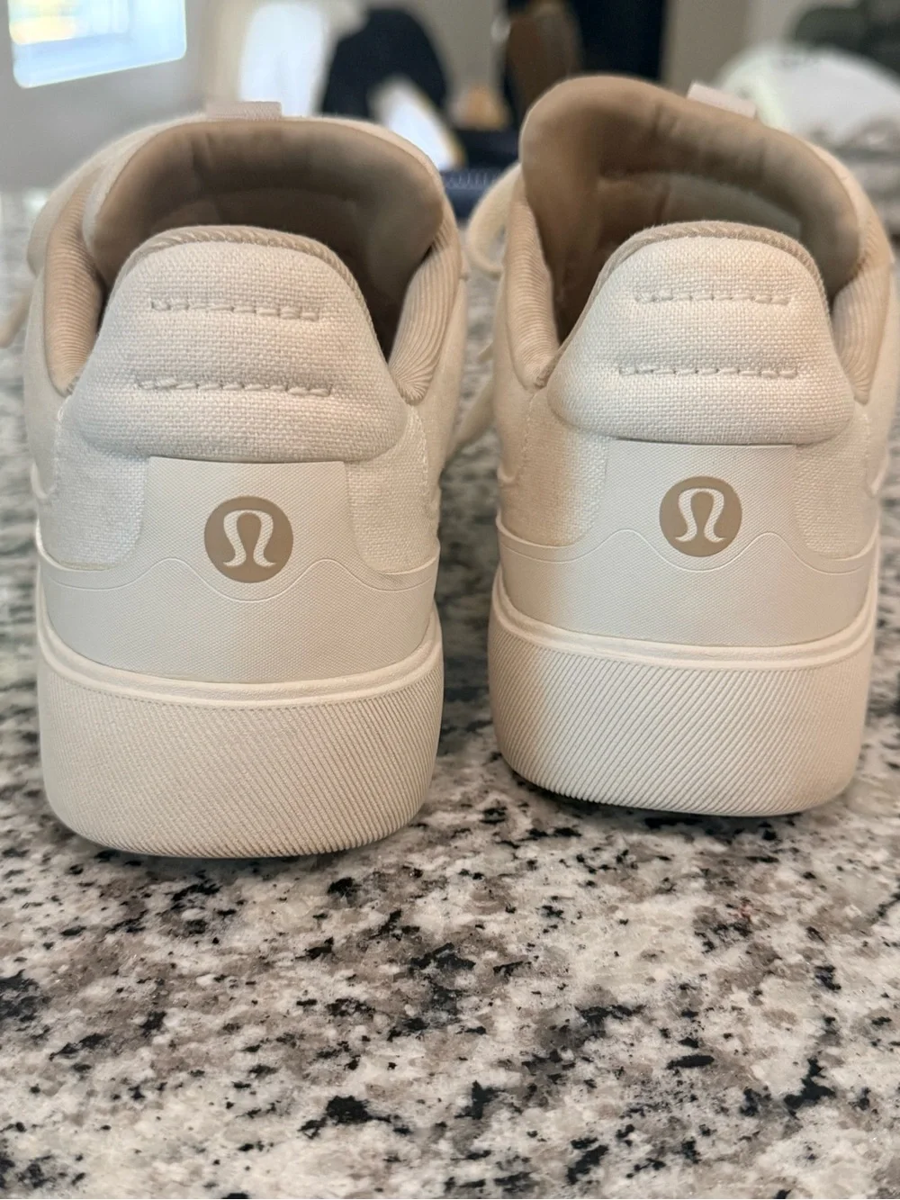 lululemon athletica Cream Canvas Low-Top Sneakers size 8 - Picture 2 of 14
